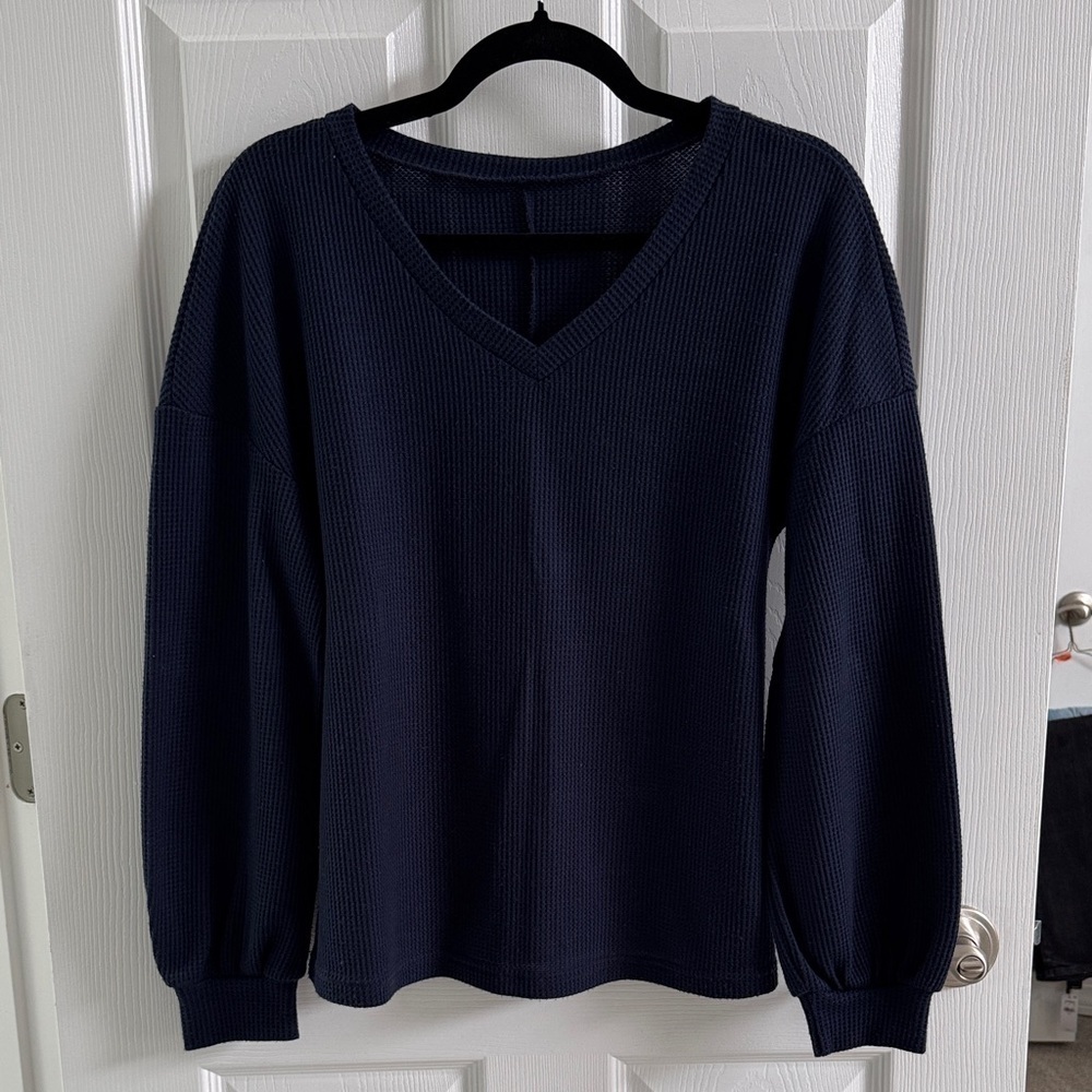 SHEIN Navy Long Sleeve Top - Picture 2 of 4
